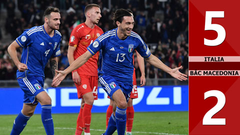 VIDEO bàn thắng Italia vs Bắc Macedonia: 5-2 (Vòng loại EURO 2024)