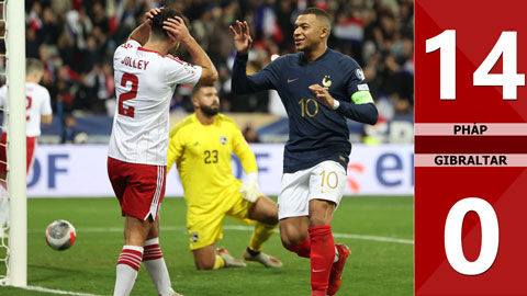 VIDEO bàn thắng Pháp vs Gibraltar: 14-0 (Vòng loại EURO 2024)