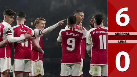 VIDEO bàn thắng Arsenal vs Lens: 6-0 (Vòng bảng Champions League 2023/24)