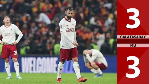 VIDEO bàn thắng Galatasaray vs MU: 3-3 (Vòng bảng Champions League 2023/24)